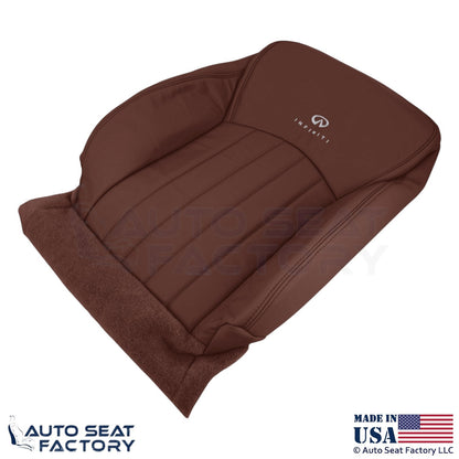 2008-2012 Fits Infiniti EX35 Genuine Leather Front Top Seat Covers Chestnut - OEM-Style Replacement Seat Cover