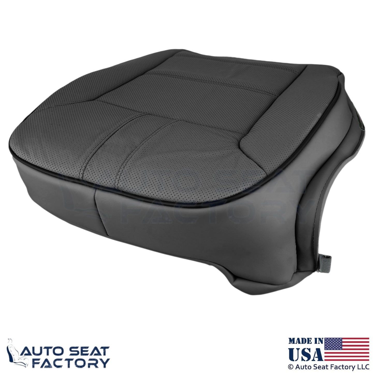 2010-2013 For Mercedes Benz R-Class Genuine Leather Passenger Bottom Cover Black - OEM-Style Replacement Seat Cover