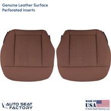 2010-2016 Fits Mercedes Benz E550 Genuine Leather Perf. Bottom Covers Chestnut - OEM-Style Replacement Seat Cover