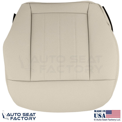 2014-2016 Fits Mercedes Benz E550 Genuine Leather Perf. Bottom Covers Silk Beige - OEM-Style Replacement Seat Cover