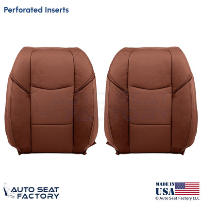 2015-2019 Fits Cadillac ATS Leather Front Top Replacement Seat Covers Brown - OEM-Style Replacement Seat Cover