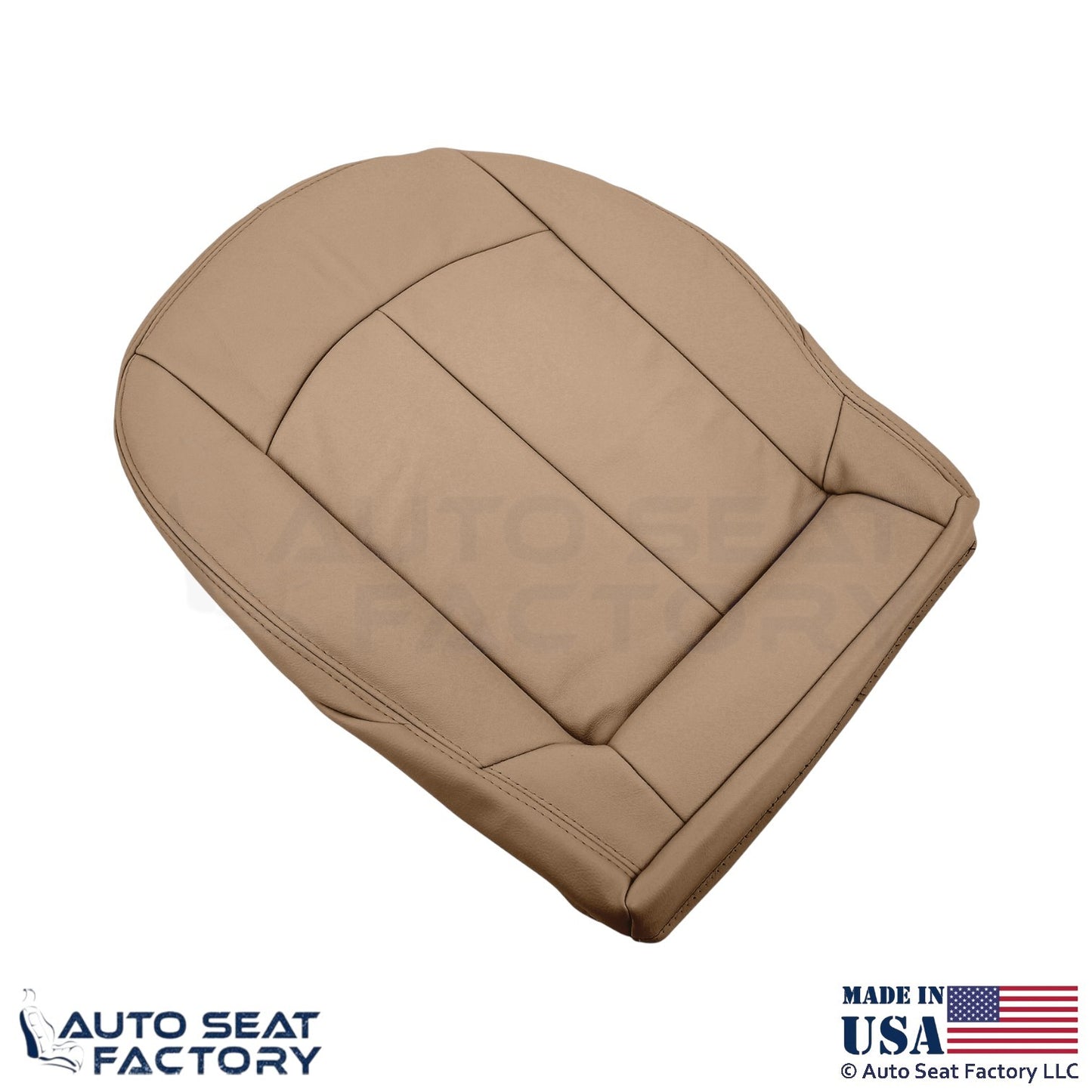 2009 Fits Mercedes Benz CLK350 Genuine Leather Driver Bottom Seat Cover Beige - OEM-Style Replacement Seat Cover
