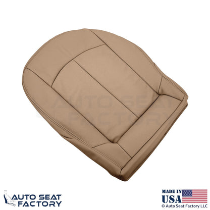 2009 Fits Mercedes Benz CLK350 Genuine Leather Driver Bottom Seat Cover Beige - OEM-Style Replacement Seat Cover