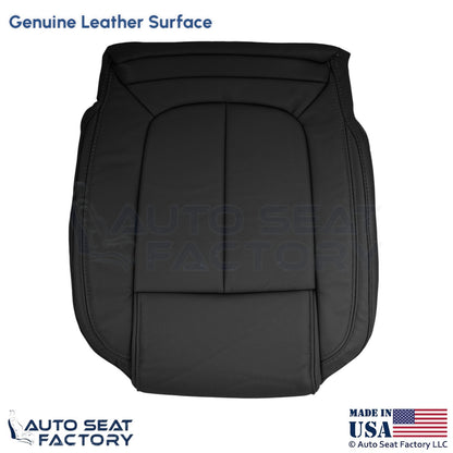 2014-2016 Fits Buick LaCrosse Genuine Leather Driver Bottom Seat Cover Ebony - OEM-Style Replacement Seat Cover