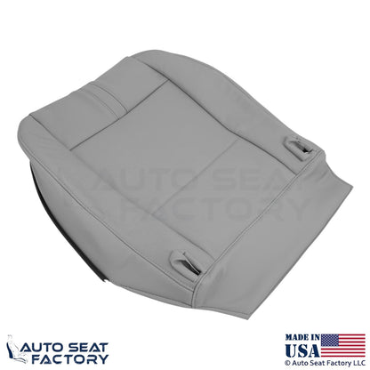 2003-2008 Fits BMW X3 Genuine Leather Front Passenger Bottom Seat Cover Gray - OEM-Style Replacement Seat Cover