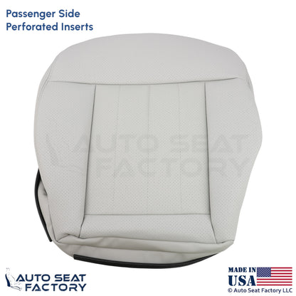 2010-2013 For Mercedes Benz E550-350 Leatherette Perf Passenger Bottom Cover Ash - OEM-Style Replacement Seat Cover