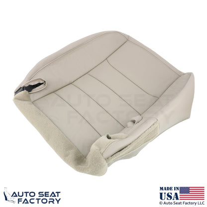 1999-2001 For Lincoln Town Car Genuine Leather Front Bottom Covers Lt. Parchment - OEM-Style Replacement Seat Cover