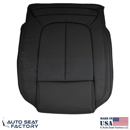 2014-2016 Fits Buick LaCrosse Genuine Leather Front Bottom Seat Covers Ebony - OEM-Style Replacement Seat Cover