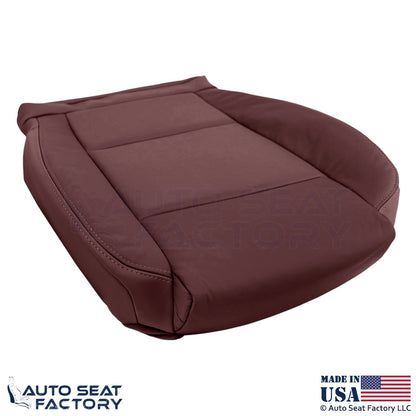 2013-2019 For Cadillac ATS Leather Perf Front Passenger Bottom Cover Morello Red - OEM-Style Replacement Seat Cover