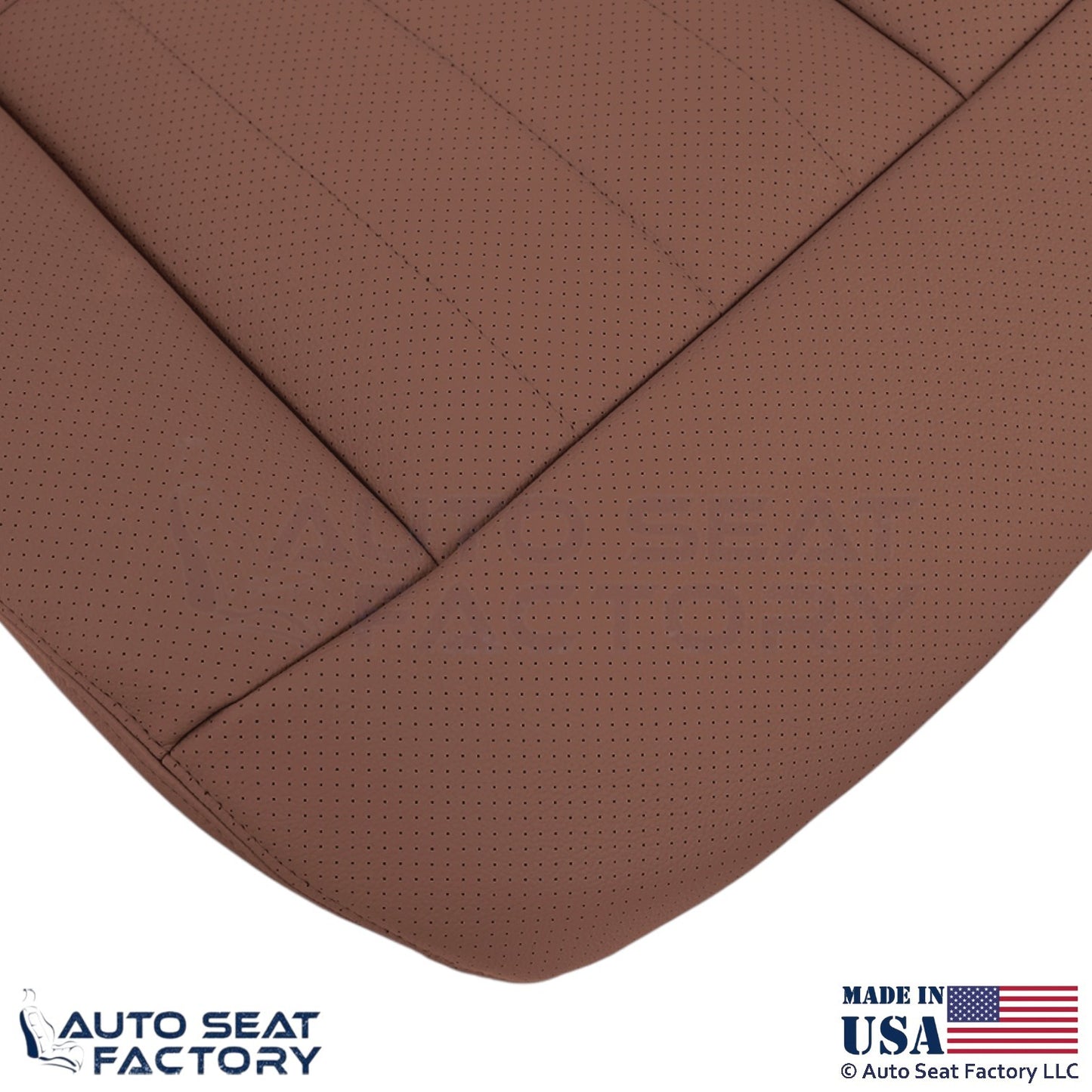 2010-16 For Mercedes Benz E550 Genuine Leather Perf Driver Bottom Cover Chestnut - OEM-Style Replacement Seat Cover