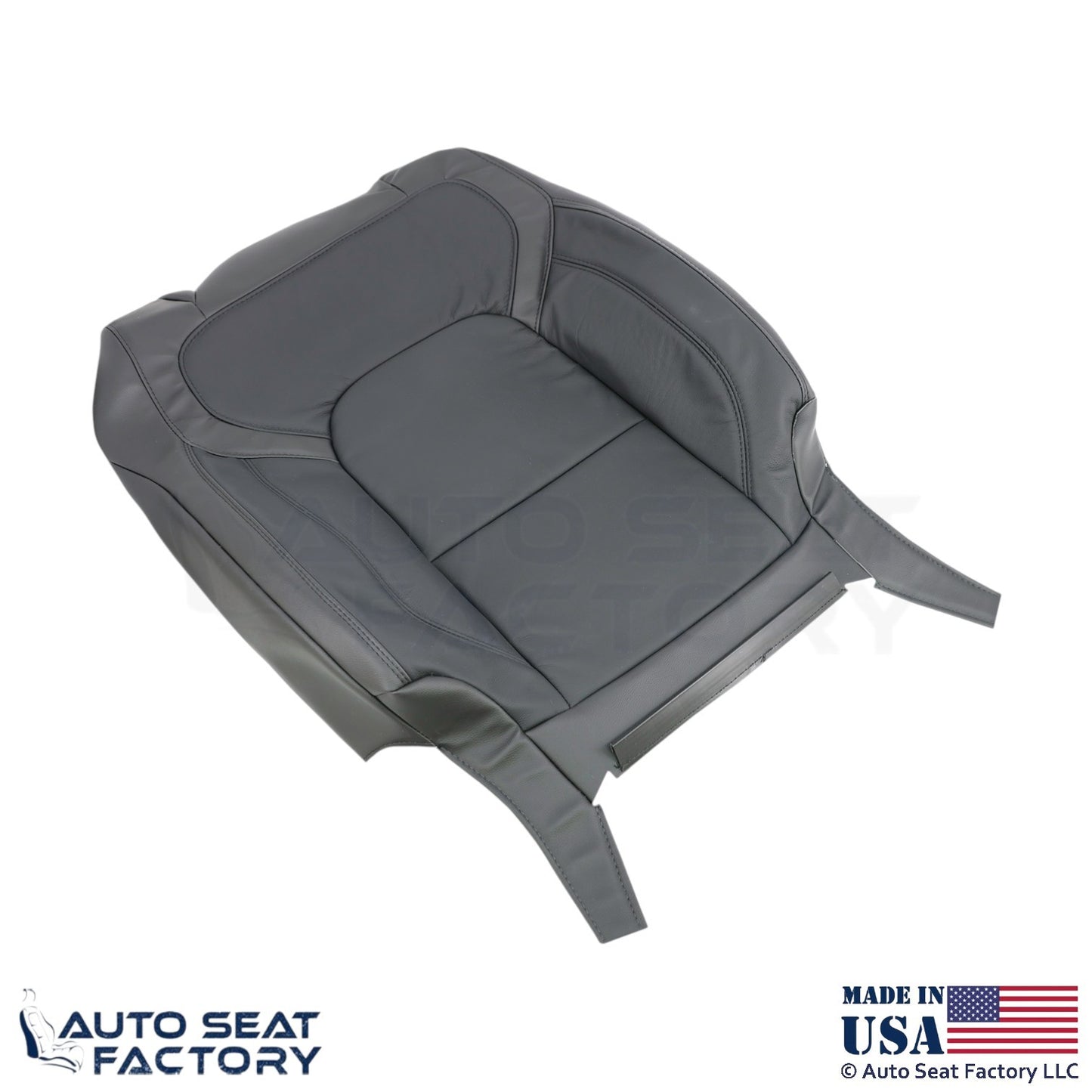 2020 Fits Dodge Ram 1500 Quad Cab Genuine Leather Front Replacement Covers Black - OEM-Style Replacement Seat Cover