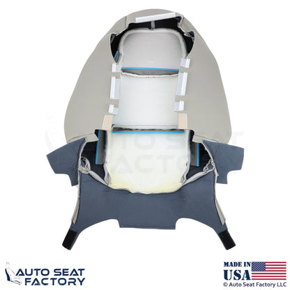 2013-2019 Fits Cadillac ATS Leather Front Driver Top Seat Covers Light Platinum - OEM-Style Replacement Seat Cover