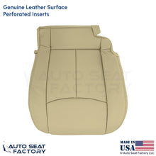 2011-2013 Fits Infiniti M37 M56 Genuine Leather Driver Bottom Seat Cover Wheat - OEM-Style Replacement Seat Cover