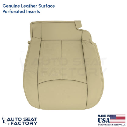 2011-2013 Fits Infiniti M37 M56 Genuine Leather Driver Bottom Seat Cover Wheat - OEM-Style Replacement Seat Cover