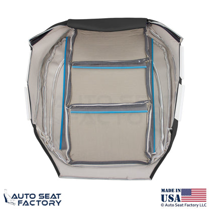 2008-2013 Fits Volvo C70 Leather Perforated Front Bottom Seat Covers Offblack - OEM-Style Replacement Seat Cover