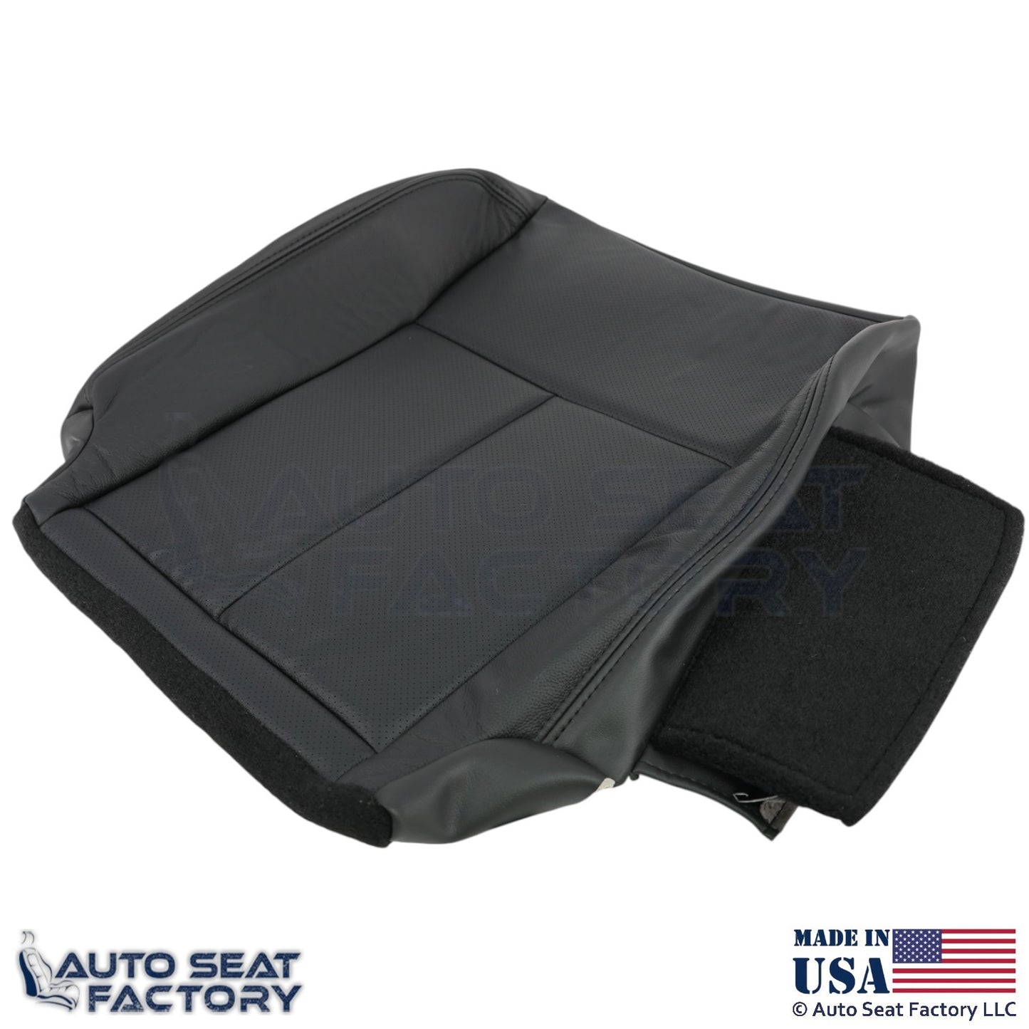 2013-2018 For Nissan Altima Sedan Genuine Leather Bottom Seat Covers Charcoal - OEM-Style Replacement Seat Cover