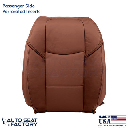 2015-2019 Fits Cadillac ATS Leather Front Passenger Top Seat Cover Brown - OEM-Style Replacement Seat Cover