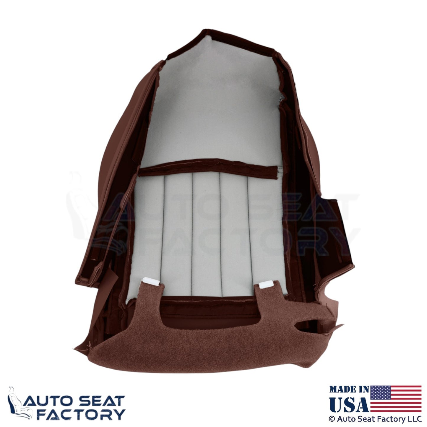 2008-2012 Fits Infiniti EX35 Genuine Leather Front Bottom Seat Covers Chestnut - OEM-Style Replacement Seat Cover