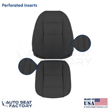 2008-2013 Fits Volvo C70 Leather Perforated Front Driver Seat Covers Offblack - OEM-Style Replacement Seat Cover