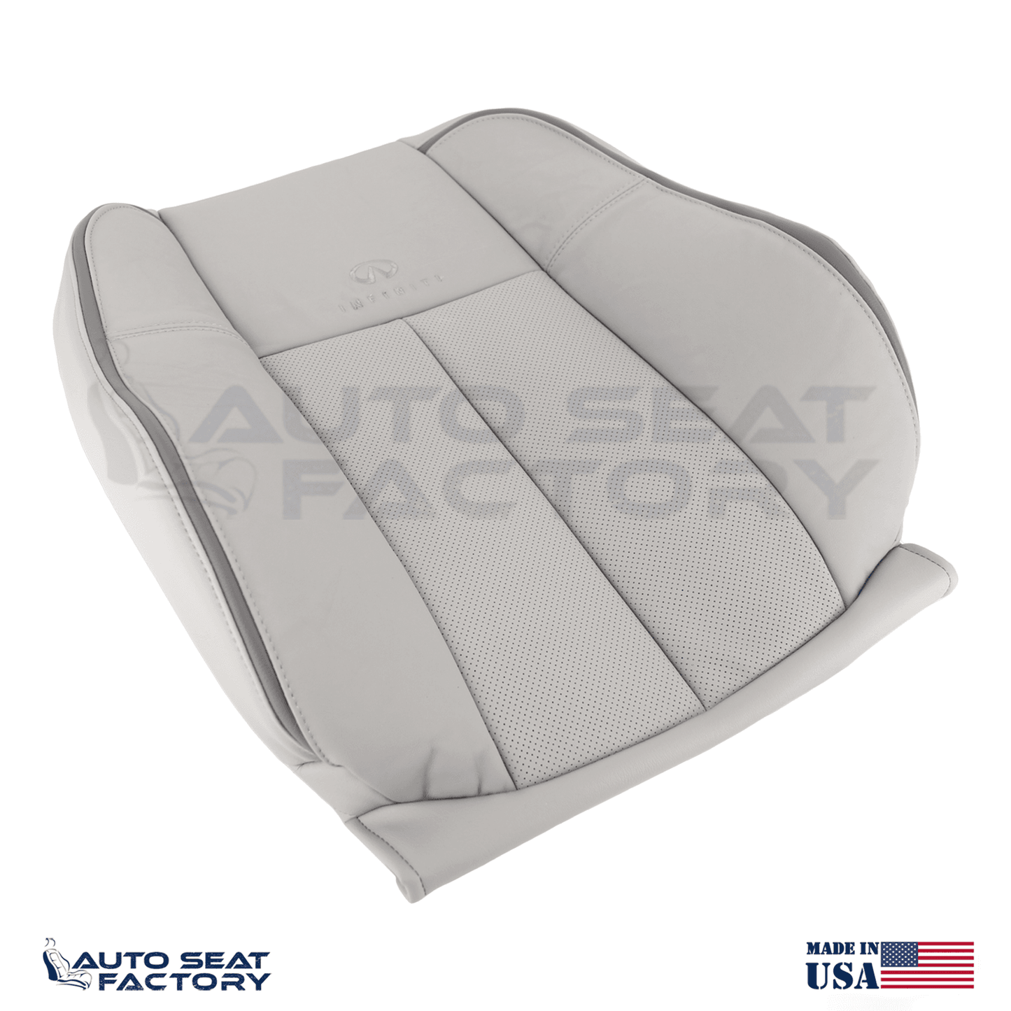 2006 - 2010 Fits Infiniti M45 M35 Driver Top & Bottom Gray VL Seat Covers, Perf. - OEM-Style Replacement Seat Cover