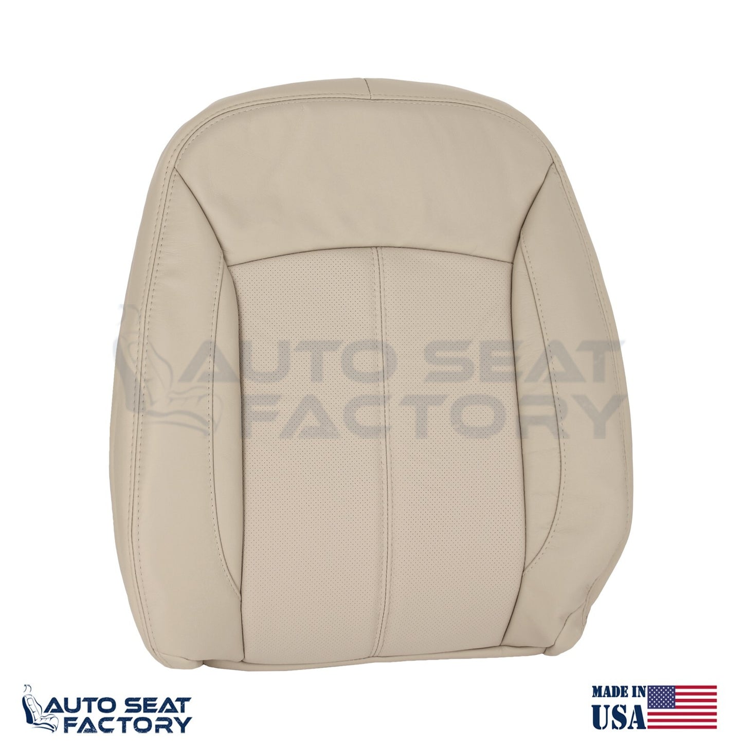 Fits 2010 - 2013 Buick LaCrosse RIGHT Top & Bottom Tan Leather Seat Covers, Perf - OEM-Style Replacement Seat Cover