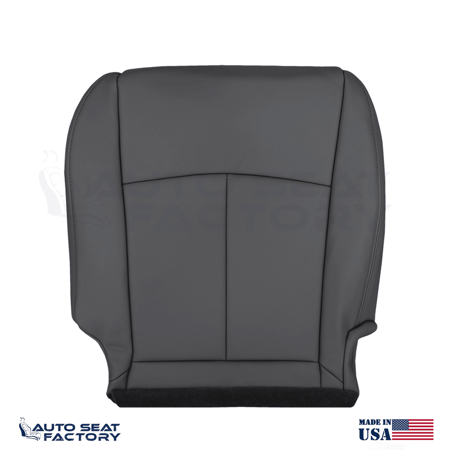 2014 - 2020 Fits Infiniti Q50 Driver Bottom Black Leather SOLID Seat Cover - OEM-Style Replacement Seat Cover