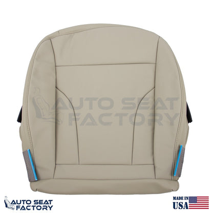 Replacement Fits 2013 - 2017 Audi Q5 Driver Side Bottom Beige Leather Seat Cover - OEM-Style Replacement Seat Cover