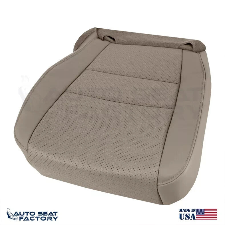 Fits 2007 - 2014 Honda Ridgeline Driver Bottom Perforated Tan Vinyl Seat Cover - OEM-Style Replacement Seat Cover