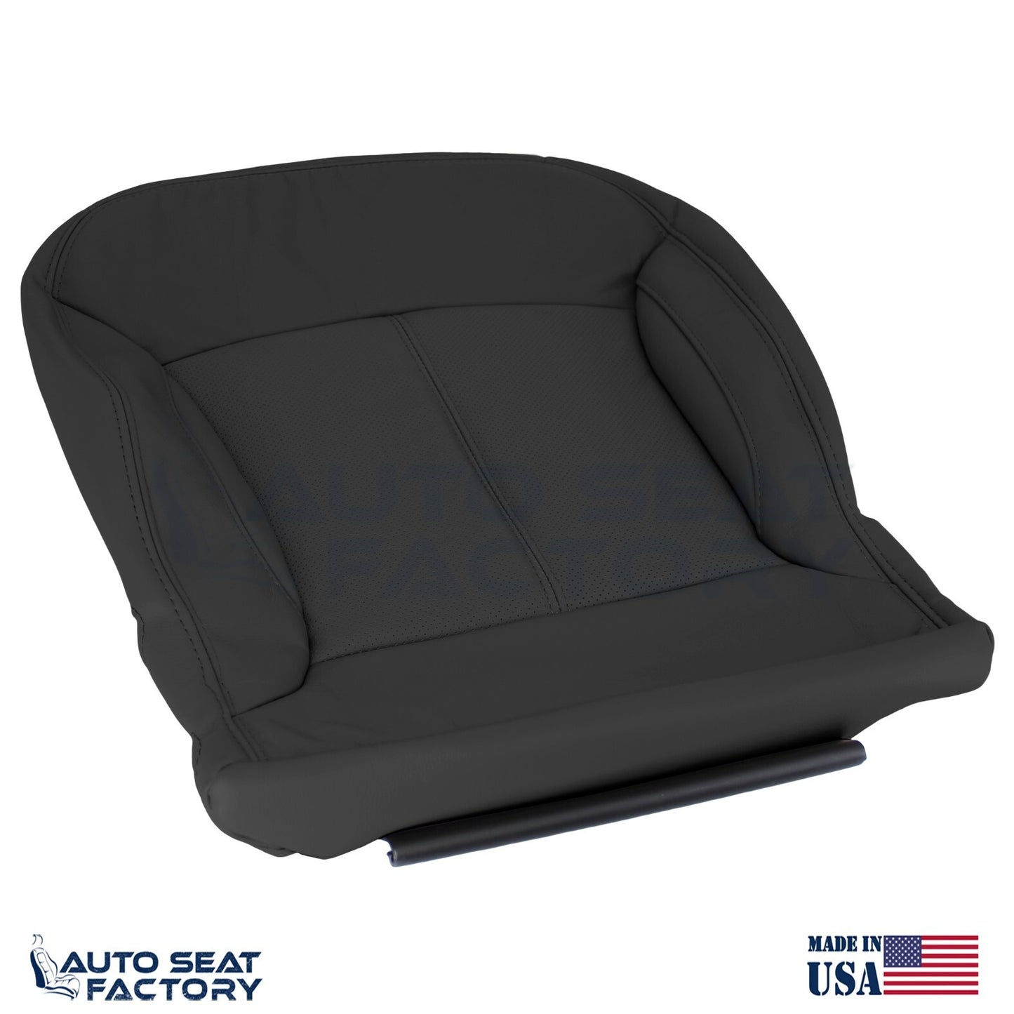 Fits 2010 -2013 Buick LaCrosse Left & Right Bottom Blk Leather Seat Covers, Perf - OEM-Style Replacement Seat Cover