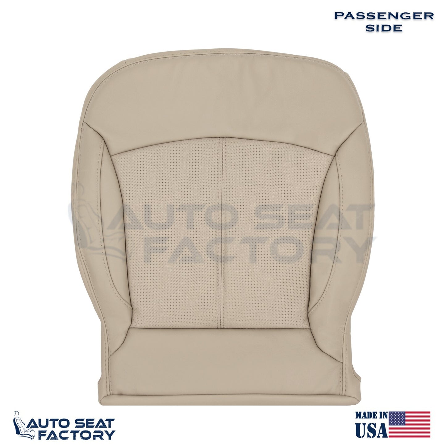 Fits 2010 - 2013 Buick LaCrosse RIGHT Top & Bottom Tan Vinyl Seat Covers, Perf. - OEM-Style Replacement Seat Cover