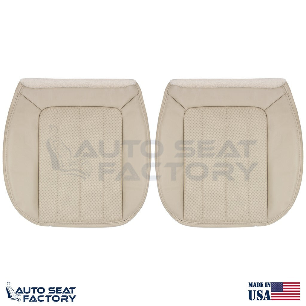 2003 2004 Fits Lincoln LS LEFT & RIGHT Bottom Lt Stone Leather Seat Cover, Perf. - OEM-Style Replacement Seat Cover