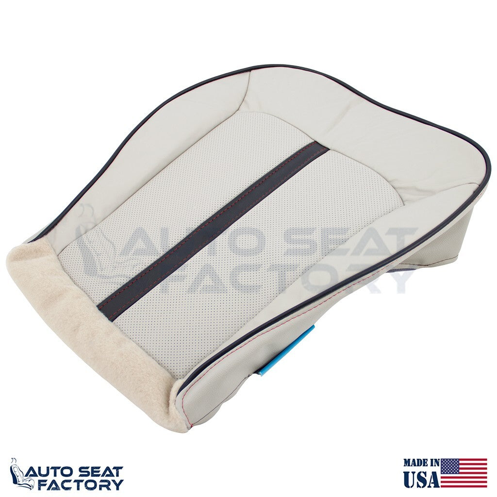 2011 -2015 Fits Lincoln MKX LEFT & RIGHT Bottom Ceramic/black Leather Skin, Perf - OEM-Style Replacement Seat Cover