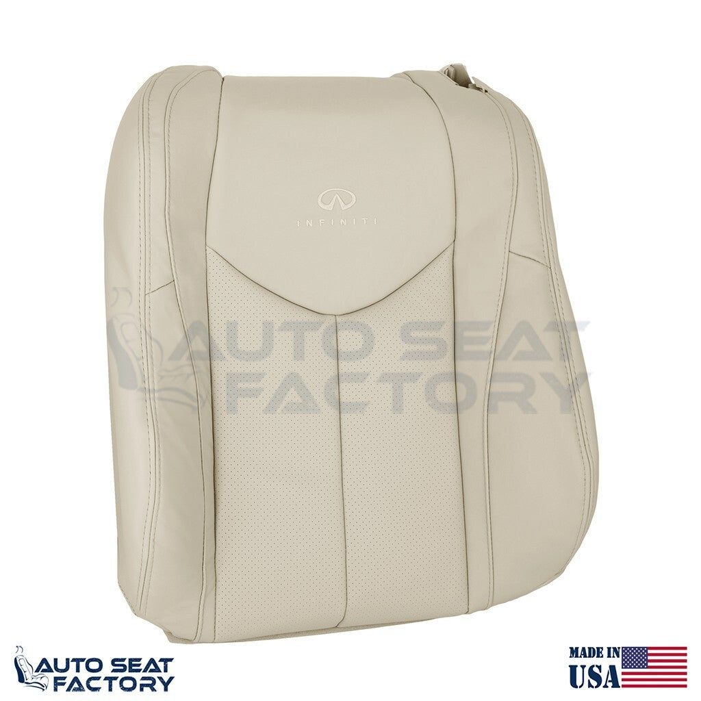 2009 - 2013 Fits Infiniti G37 CONVERTIBLE Driver 2PC Tan Vinyl Seat Cover, Perf. - OEM-Style Replacement Seat Cover