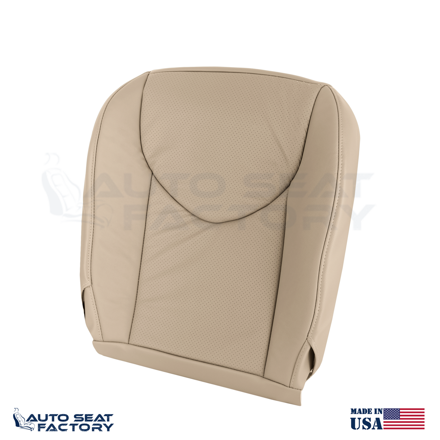 2009 - 2012 Fits Toyota RAV4 Perforated PASSENGER Bottom BEIGE Vinyl Seat Cover - OEM-Style Replacement Seat Cover
