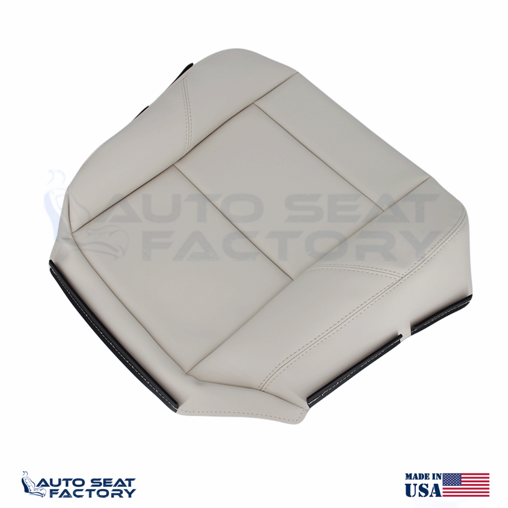 Replacement Fits 2007 - 2010 Volvo C70 Driver Side Bottom Cream Vinyl Seat Cover - OEM-Style Replacement Seat Cover
