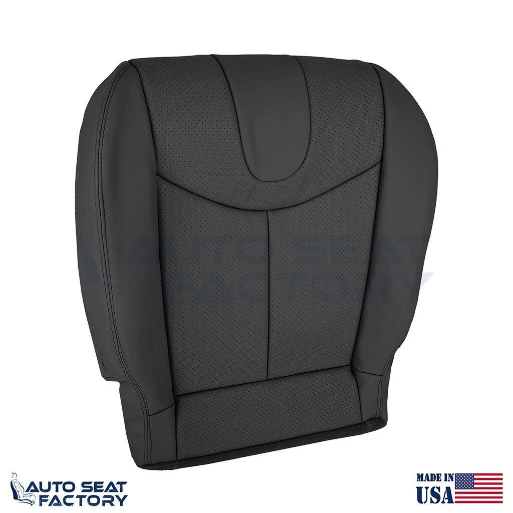 2009 - 2013 Fits Infiniti G37 Coupe Driver Bottom Black Vinyl Seat Cover, Perf. - OEM-Style Replacement Seat Cover