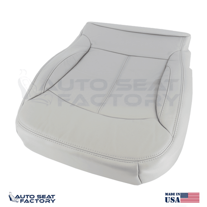 For 2010 -2013 Buick LaCrosse Left & Right Bottom SOLID Gray Leather Seat Covers - OEM-Style Replacement Seat Cover