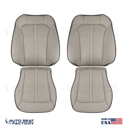 Replacement 2011 -2015 Lincoln MKX Perforated Med Light Stone Vinyl Seat Covers - OEM-Style Replacement Seat Cover