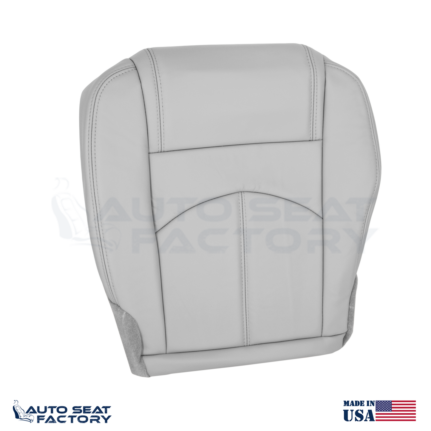 Fits 2013 - 2017 GMC Acadia Left & Right Bottom Solid Gray Vinyl Seat Covers - OEM-Style Replacement Seat Cover