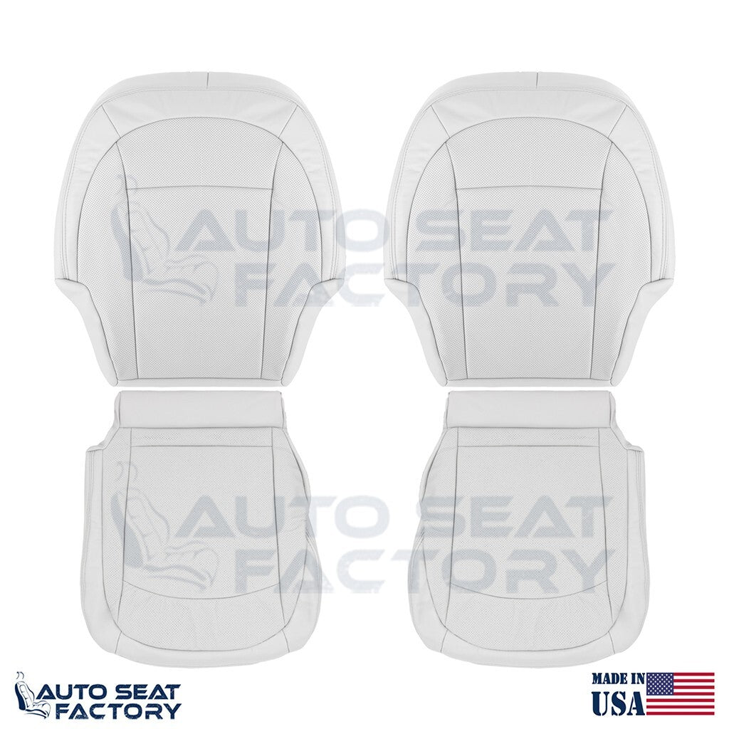 2011 - 2013 Fits Nissan Rogue Front Top & Bottom Perf. Gray Vinyl Seat Covers - OEM-Style Replacement Seat Cover