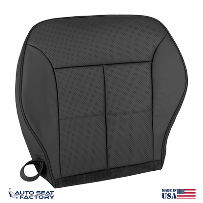 Fits 2007 - 2010 Lincoln MKX Perf. Driver Bottom Black Vinyl Seat Cover + Piping - OEM-Style Replacement Seat Cover