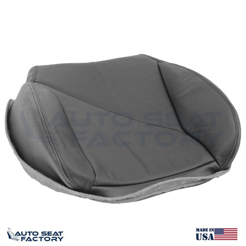 Fits 1994 - 1996 Chevy Corvette PASSENGER Side Bottom Black Leather Seat Cover - OEM-Style Replacement Seat Cover