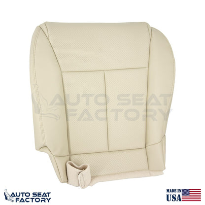 2006 - 2010 Fits Infiniti M45 M35 Front Top & Bottom Wheat Leather Covers, Perf. - OEM-Style Replacement Seat Cover