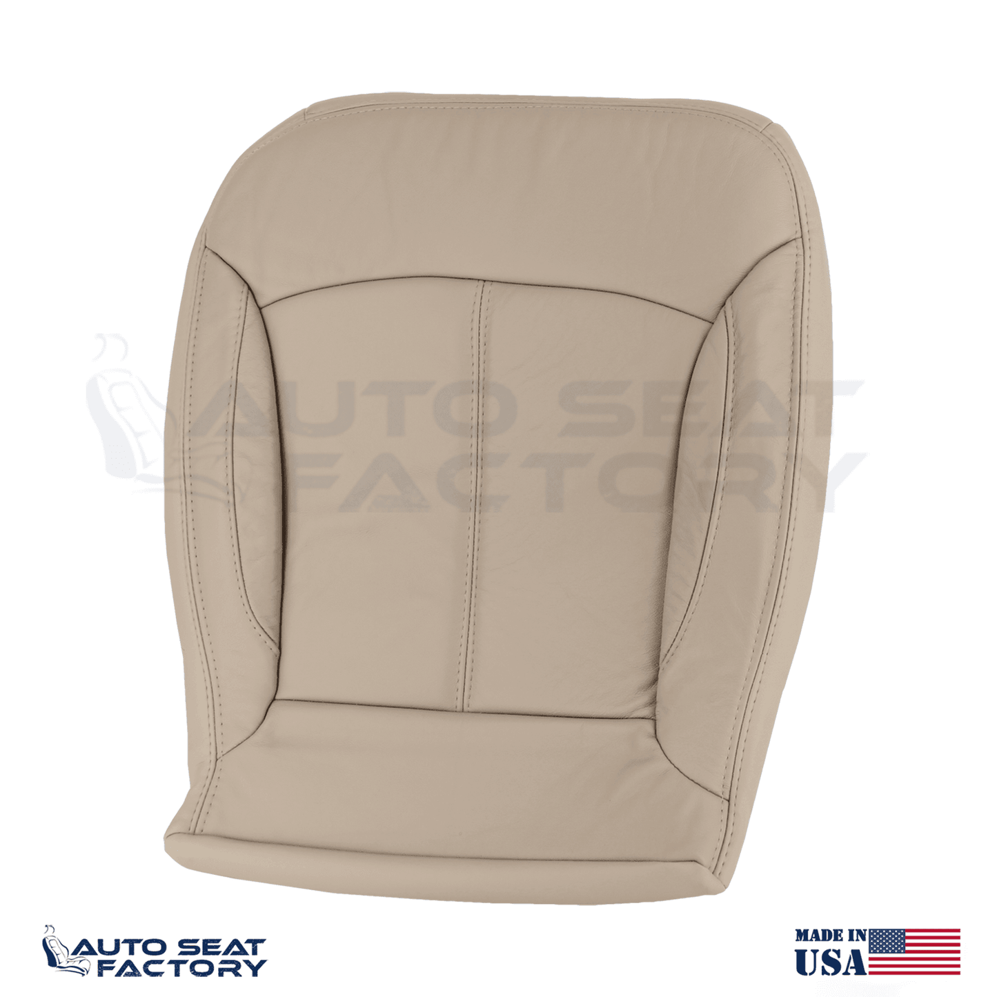 For 2010 - 2013 Buick LaCrosse Left & Right Bottom SOLID Tan Leather Seat Covers - OEM-Style Replacement Seat Cover
