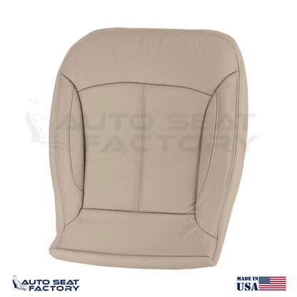 For 2010 - 2013 Buick LaCrosse Left & Right Bottom SOLID Tan Leather Seat Covers - OEM-Style Replacement Seat Cover