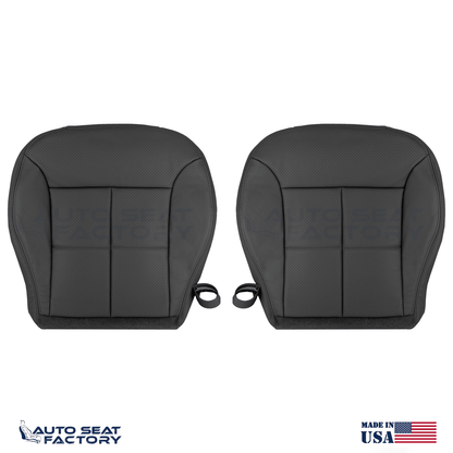 Fits 2007 - 2010 Lincoln MKX Perf. LEFT & RIGHT Bottom Black Leather Seat Covers - OEM-Style Replacement Seat Cover