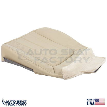 2005 2006 Fits Lincoln LS PASSENGER Bottom Camel Leather Seat Cover, Perforated - OEM-Style Replacement Seat Cover