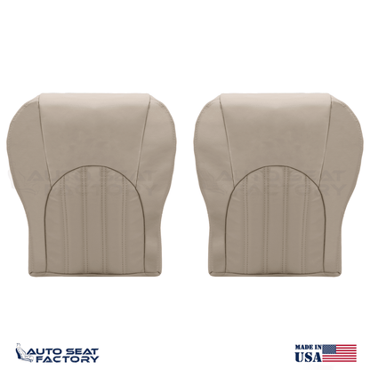 2001 - 2005 Fits Jaguar XK8 LEFT & RIGHT Bottom AGD Oatmeal Leather Seat Cover - OEM-Style Replacement Seat Cover