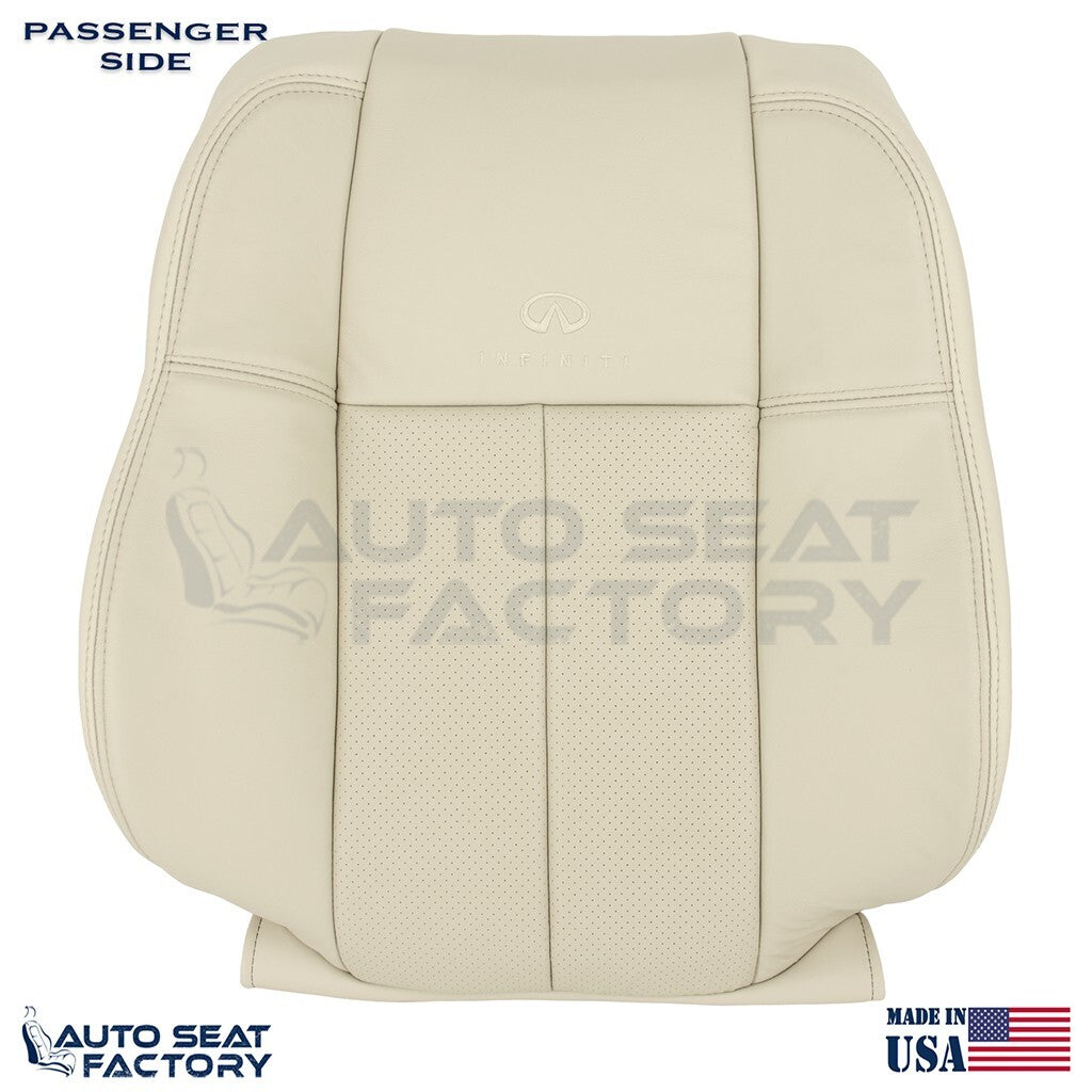 Replacement 2006 - 2010 Fits Infiniti M45 M35 Front Wheat Leather Covers, Perf. - OEM-Style Replacement Seat Cover