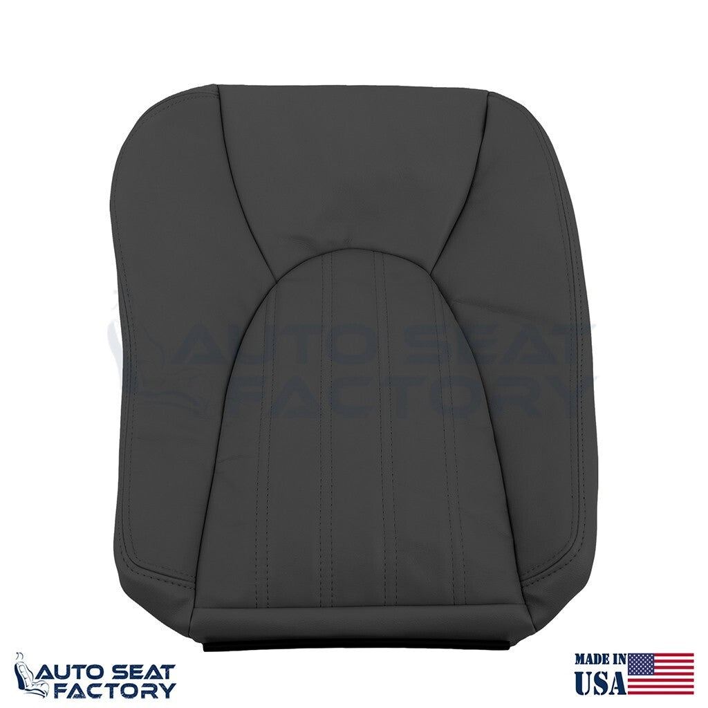 Replacement 1997 - 2000 Jaguar XK8 Driver Bottom Black Leather Seat Covers - OEM-Style Replacement Seat Cover